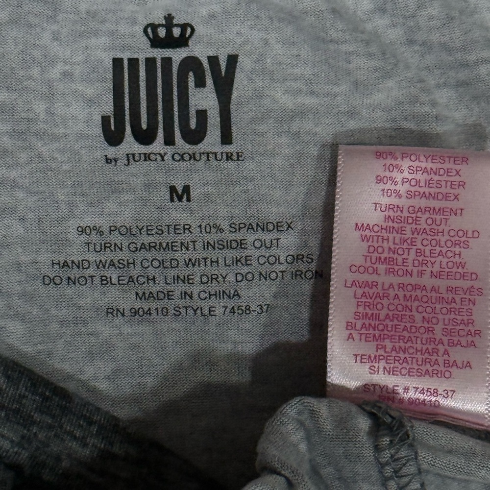 Juicy Couture pajama pants set PJ’s gray jogger style - Picture 4 of 6